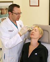 Dr. Rubinstein performing a Botox injection in Los Angeles