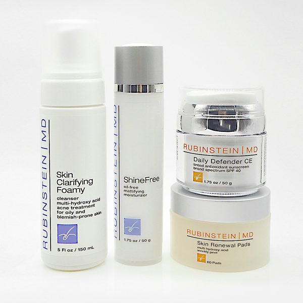 oily skin acne regimen with daily defender